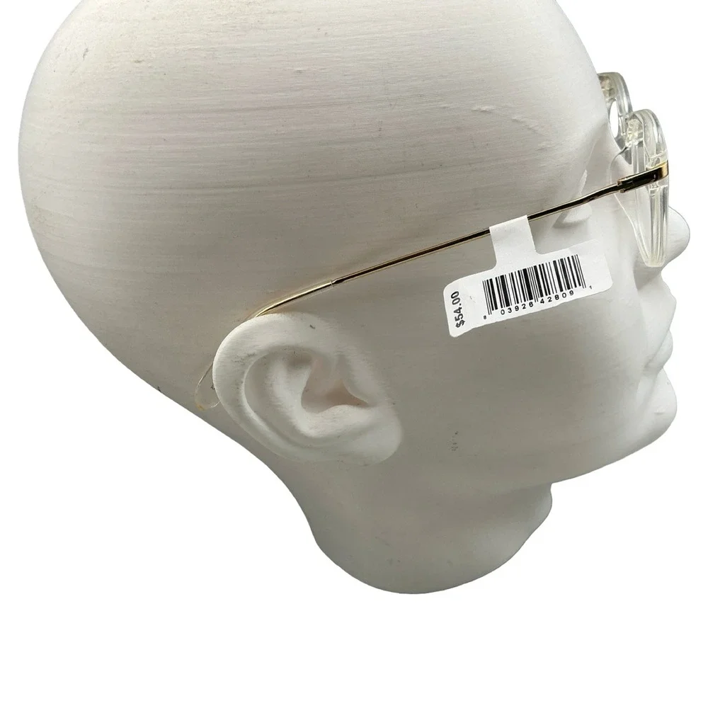 WOP69 Crystal Gold Clear Eyeglasses Cat Eye Frame WOP69 CRYGLD 51-17-145 NEW